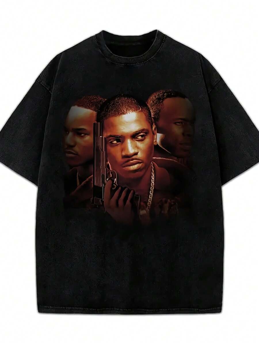 Men T-Shirts - 黑色 - 查看 1