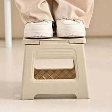 1pc Foldable Stool - Lightweight & Sturdy Plastic Adjustable Step Stool With Non-Slip Base, Suitable For Kitchen, Bathroom, Bedroom, Outdoor, Fishing, Camping, Balcony, Garage, Emergency Guest Seating, Pet Grooming - Multicolor - View 8