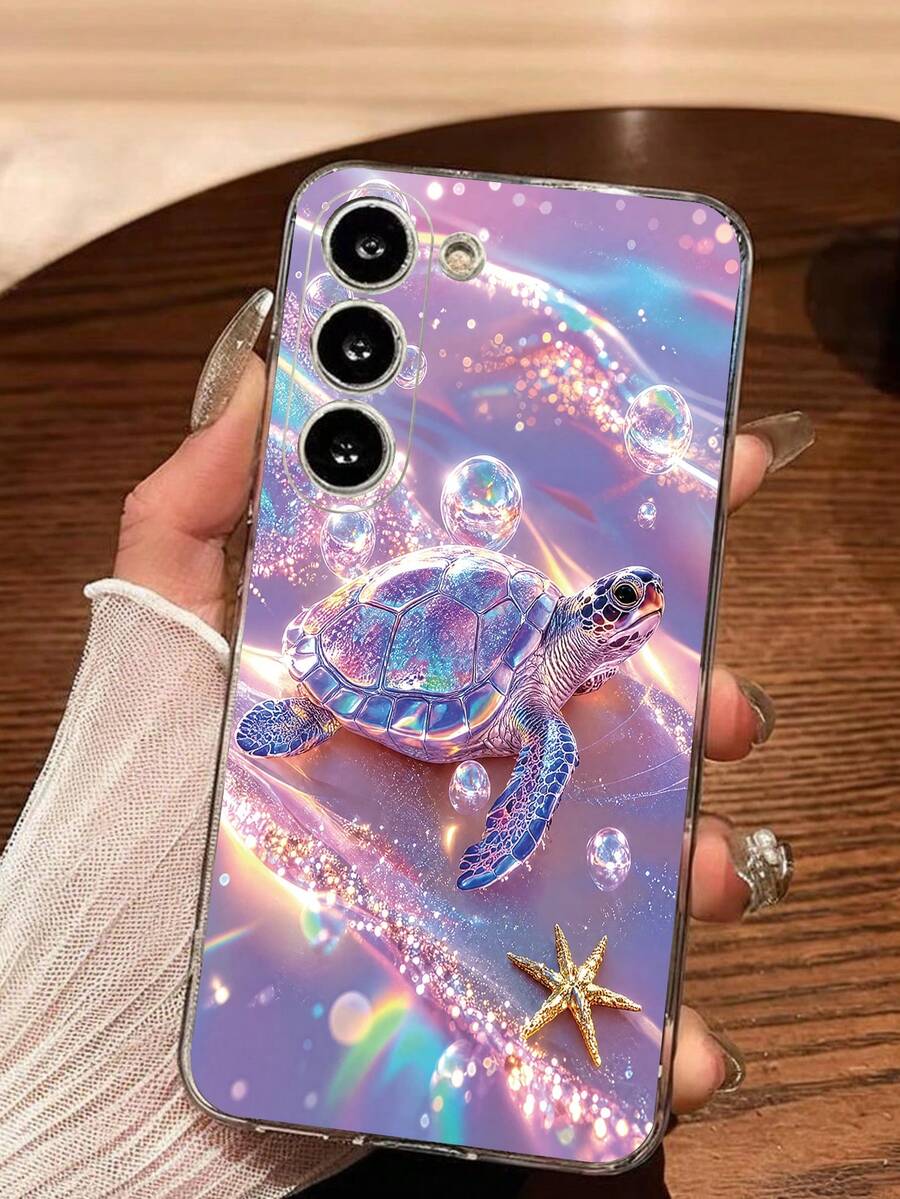 1個亮片夢幻海龜海星泡泡手機殼 柔軟防護套 適用於華為 榮耀 Galaxy A04e/12/A13/A14/A34/A50/A52/A53/A54/S21/S22/S23/S24/S25/S25Ultra/S25FE/S26/S26 PLUS/S26 ULTRA/S26 EDGE/ 6A/7A/8A/ 12T/13T/15T/15 TPRO, [國際版非本地版] - 無色 - 查看 1