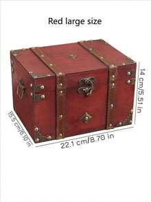 QINBEIYOU Caja de almacenamiento de relojes y joyas de estilo europeo vintage de doble cuero, decoración de habitación - Gris Oscuro - Ver 13