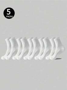 30/20/10/6/4/2/2-Pack Sports Comfortable Soft Moisture-Wicking Breathable Antibacterial Fitness Socks Unisex Solid Color Ankle Socks Sweat-Absorbing Odor-Resistant Elastic Soft Athletic Socks - Multicolor - View 9