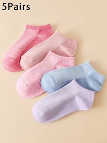 5/10/20 Pairs Women's Mixed Color Mesh Boat Socks, Lightweight Casual Fashion Breathable Non-Slip Summer Short Socks, Invisible Short Socks - Multicolor - View 9