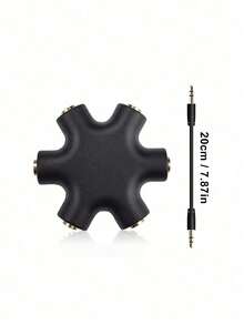 Bộ chia âm thanh 3.5mm 5 cổng, đầu chuyển đa tai nghe hình bông tuyết, hub chia sẻ AUX âm thanh nổi Hi-Fi, bộ chia âm thanh vạn năng 1 sang 5 cổng, tương thích với điện thoại, laptop, máy nghe nhạc MP3, phù hợp cho nhiều người cùng nghe nhạc, tiệc tùng và sử dụng tại nhà, có nhiều màu sắc - Nhiều màu - Xem 7