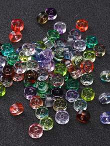 beadia 30-60g Perles d'espacement en verre transparent bicolore de 6mm, perles d'espacement de diverses couleurs pour la fabrication de bijoux DIY bracelets colliers boucles d'oreilles - perle - Voir 7