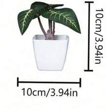 1 件/6 件迷你盆栽仿真植物组合 - 适用于家居桌面装饰、情人节、礼物 - 彩色 - 查看 16