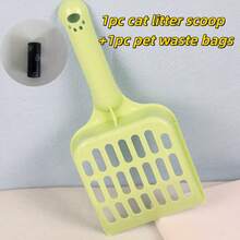 1pc Large Capacity Cat Litter Scoop With Ergonomic Handle - Durable Plastic, Easy-To-Clean Design, Space-Saving Pet Waste Disposal, Multi-Functional Cat Scoop, Easy Scooping, Odor Control, Suitable For Small Pet Litter Scoops, Home Use, Cat Litter Scoop And Trash Bin, Modern Pet Tool, Easy To Clean - Multicolor - View 14