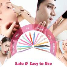22 Colors Multi-Color Eyebrow And Fine Hair Trimming Tool, 9pcs Randomly Shipped, With Macro Safety Guard And Protective Cover, Designed For Women To Create Exquisite Eyebrow Shape, Remove Skin Oil, Precise Facial Hair Removal Tool - Upgraded Version - View 11