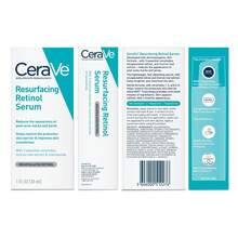 CeraVe Resurfacing Retinol Serum For Post Acne Marks, Formulated With Licorice Root Extract & Niacinamide, Brightening Serum & Pore Minimizer For Face, Post Acne Skin Barrier Repair, Non-Comedogenic - Retinol - 查看 7