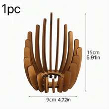 1/2/Pcs Creative Lotus-Shaped Natural Wood Tea Light Holder: Natural Wooden Candle Holder With Flame-Inspired Design And Handcrafted Finish, Perfect For Halloween, Christmas, Home Decor Or Adding Atmosphere To Wedding Proposals (Requires Manual Assembly) - Brown - View 13