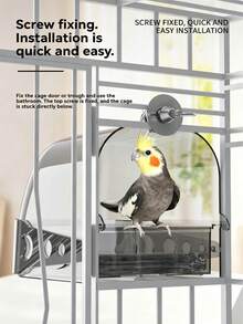 Chậu tắm vẹt cho vẹt Cockatiel và vẹt Peony, bồn tắm treo ngoài chống thoát, chống tràn, chống bắn nước - Nhiều màu - Xem 2