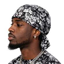 1 pieza Gorro de pañuelo triangular para hombre, gorro pirata, envoltura para la cabeza de algodón estampado, gorra fácil de poner - Multicolor - Ver 12