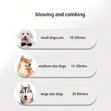 Pet Hair Dryer With Adjustable Speed And Temperature,2-In-1 Hair Dryer And Comber,With Three Temperature Settings And One-Button Adjustment,Suitable For All Breeds Of Cats And Dogs,12cm Round Teeth Design For Your Beloved Pet's Comfort - Porcelain White - View 7