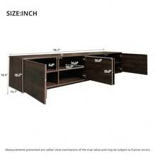 78 Inch Modern TV Stand TVs Up To 85, Entertainment Center With With Solid Wood, Management, Push-Openers, Soft-Closing Hinges & Adjustable Shelves Living Room - 1 - View 10