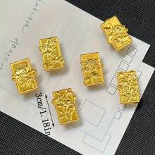 6pcs Gold Alloy Wax Seal Stamp Set With Replaceable Wooden Handle - Cat, Camellia Pattern, For Invitations, Cards, Envelopes And Gift Packaging, Stamps, Floral Pattern - A - View 9