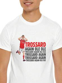 New! Leandro Trossard T-Shirt | Fans' Song | North London Forever Tee Limited-Time Offer T-Shirts For Men Men's T-Shirt Men's Holiday Clothes Men's Shirt - 白色 - 查看 1