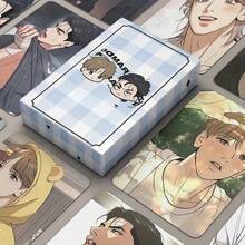 55 Stücke koreanische Manhwa-Karten - Mozhou-Serie LOMO-Karten, Cartoon-Charakter-Fotos, geeignet für Fotoalbum-Dekoration, ideales Geschenk für Freunde, Photocard-Hüllen für - Verschiedenfarbig - Übersicht 1