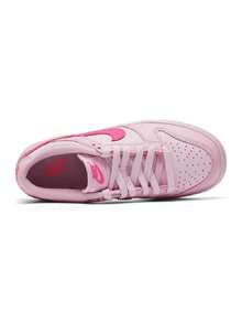 NIKE DUNK LOW BG 2026 夏季新款兒童粉色甜美拼色休閒滑板鞋 DH9765-600 - 粉紅色 - 查看 4