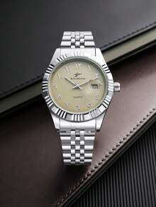 RICECGO Men's Watch With Dial, Fashionable Daily Wear, Stylish Wristwatch, Perfect Gift For Him, Durable And Precise Design - Silver - View 15