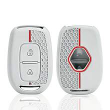 2-Button Remote Key Fob Silicone Protective Cover Compatible With Renault Kwid, Traffic Symbol, Dacia Sandero, Logan, Duster (2016, 2017, 2018 Models) - GRAY - View 3
