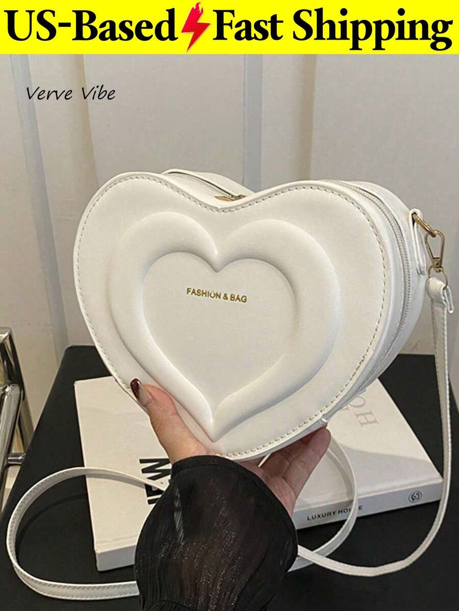 Heart-Shaped Bag Romantic Dating Travel Music Festivals And Parties To Hold Essentials In Style Women's Bags Crossbody Bags Shoulder Bags - 彩色 - 查看 1