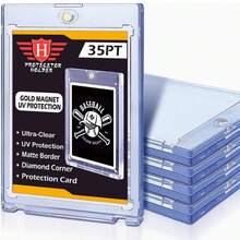 5pcs/10pcs Collectible Display Transparent Acrylic Magnetic Card Holders - Ultra-Strong Protection 35pt Trading Card Display Boxes, Suitable For Baseball, Football, Sports Game Cards, Graded Card Holders, Game Card Holders, LPS Dolls, Scratch-Resistant, Easy To Assemble Acrylic Card Holders - Multicolor - View 1