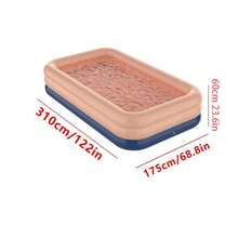 Ultra Thick Coffee Blue Bathtub, PVC Inflatable Swimming Pool, Large-Sized Swimming Pool That Can Accommodate More People, Home Outdoor Swimming Pool, - Multicolor - View 9