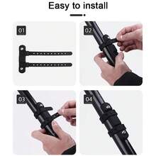 1 Set Black Bottle Cage With Black Drill-Free Bottle Cage Strap, Includes All Accessories, Secure And Sturdy, Can Be Fixed To Any Part Of The Bike Frame - Multicolor - View 5