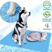Cooling Ice Silk Pet Mat Breathable Non Slip Dog Cat Sleeping Pad Summer Heat Relief Cushion For Small Medium Pets - Blue - View 6
