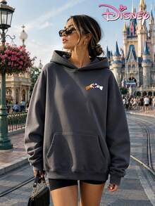 Disney Women's Hooded Sweatshirt, Unisex Hoodie, Toy Story Woody And Buzz Lightyear American Style Hooded Sweatshirt - 深灰色 - 查看 3