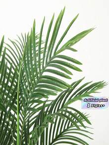 Planta artificial grande de 120 cm, palmera simulada, hojas de palma tropical, planta de palma artificial, árbol alto, hojas de mango de plástico con tacto realista para interiores, adecuado para decoración del hogar, cocina, exterior, oficina (maceta no incluida) - Verde - Ver 8