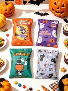 27pcs Halloween Gift Bags (With Stickers), Halloween Cash Envelopes, Halloween Pumpkin Ghost Witch Pattern, Halloween Gift Wrapping Bags, Candy Bags, Cookie Bags, Snack Bags, Halloween Gift Wrapping Supplies, Halloween Decorations, Trick Or Treat, Halloween Party Supplies, Happy Halloween Party Decorations, Tabletop Decorations, Halloween Gifts, Halloween Party Favor Bags - Cute Halloween Pumpkin - View 5