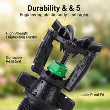 4-Point Agricultural Small Oscillating Sprinkler, Water-Saving Corrosion-Resistant Irrigation Sprayer, Suitable For Farm, Orchard, Vegetable Garden, Yard Landscape - B - View 4