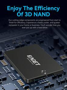 EAGET Portable Solid State Drive, 2T/1T/480GB/240GB/120GB SSD Internal Solid State Drive 2.5-Inch SATA III Internal SSD, Speed 550MB/S, Suitable For IT Professionals, Creators And Daily Users Computer Or Laptop Memory And Storage Upgrade - View 8