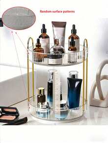 Organizador de maquillaje giratorio Sharpdo, adecuado para tocador, gran capacidad para almacenamiento de cuidado de la piel y cosméticos, soporte transparente para maquillaje y perfume, organizador de tocador giratorio de 360 grados - Multicolor - Ver 12