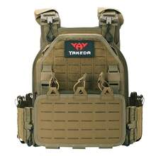 VAV YAKEDA Outdoor Activity Vest With Quick Release Buckles, 1000D Polyester Multi-Purpose Vest, Fully Detachable Parts & Laser Cut Design, Hook And Loop Panel, Elastic Adjustable Waist 75-125cm, Breathable Hapalon Straps, Hiking, Camping And Outdoor - Tan - View 8