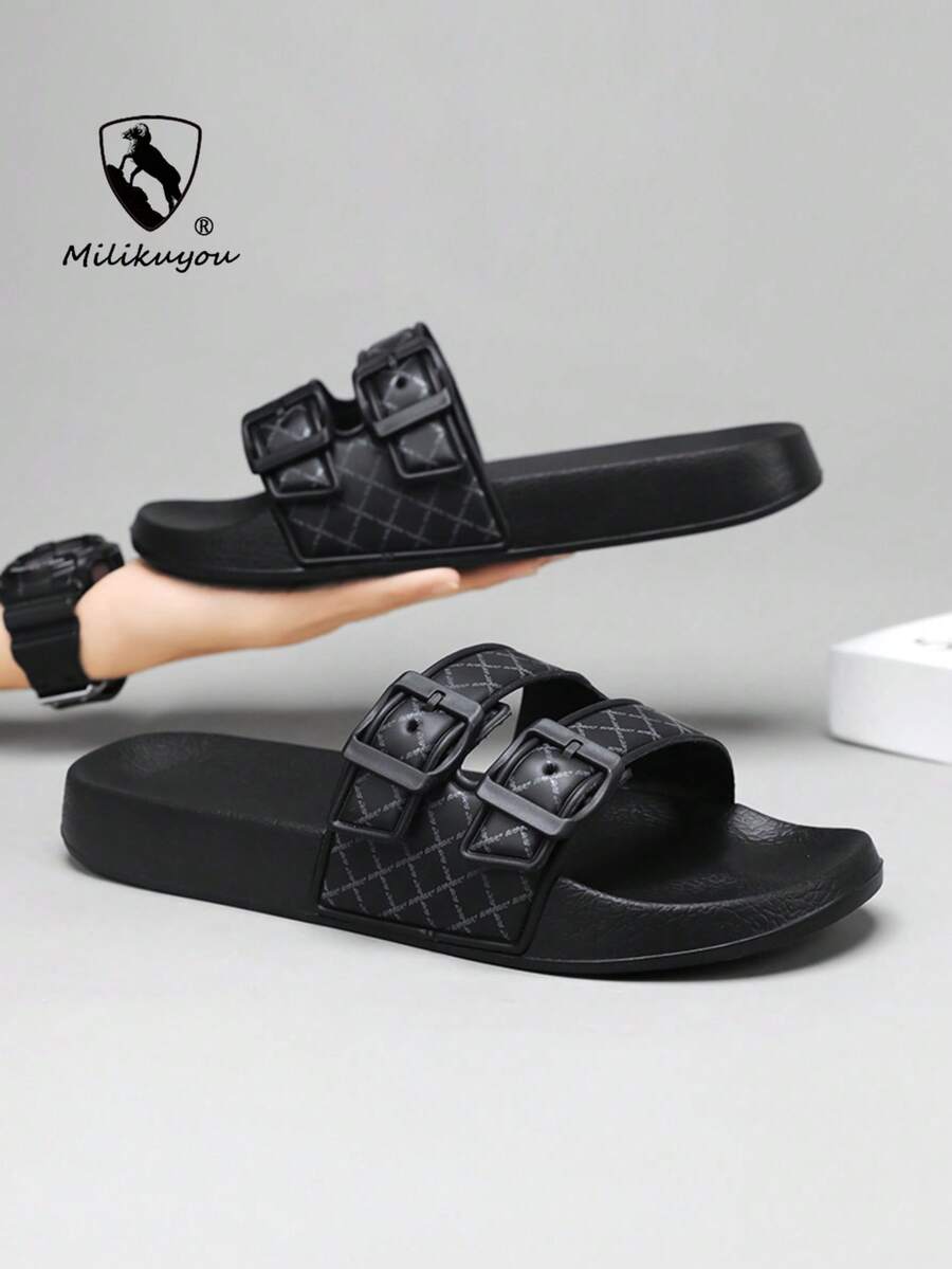 Summer Plus Size 39-47 Men's Slippers, Outdoor Comfortable Men's Casual Shoes, Lightweight Non-Slip Home Slippers, Durable Breathable Men's Sandals, Outdoor Daily Wear Men's Shoes (Asymmetric Pattern)