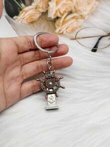 Vintage Keychain Pendant Gift Nautical Steering Wheel Keychain Moving Steering Wheel - Ship's Wheel Keychain - View 6