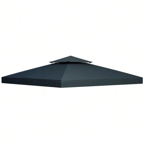 Replacement Roof For 3x3m Metal Gazebo, Garden Gazebo, Party Tent, Garden Tent, In Anthracite Grey Polyester - Grey - View 1