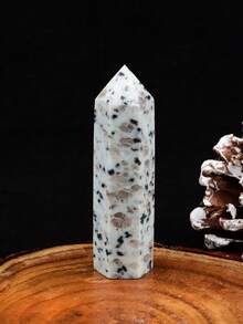 1pc Natural Crystal Tianshan Blue Pointed Column Healing Stone Hexagonal Square Pointed Stone Wand Healing Ornament - Sky Mountain Blue - View 24