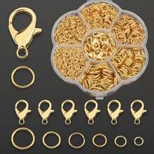 800pcs/Box Includes 12mm Lobster Clasps And Various Sizes Jump Rings, Suitable For Handmade Braided DIY Jewelry Accessories, Jewelry Clasps, Open Jump Rings, Bracelets, Necklaces, Anklets, Bag Charms, Keychains, Beaded Connecting Rings, Jewelry Making Materials, DIY Jewelry Making Parts - 50 Lobster Clips + 750 Multi-size Jump Rings - View 9