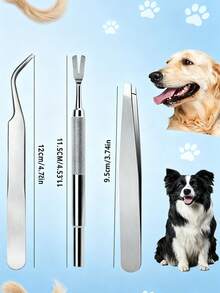 Pet Grooming Set, Pet Flea Removal Tool Kit, Practical Flea Comb Tool Kit, Washable Grooming Product, Suitable For Long-Haired And Short-Haired Dogs And Cats, Used For Flea Removal, Capturing, Cleaning And Care Of Dogs And Cats - Multicolor - View 10