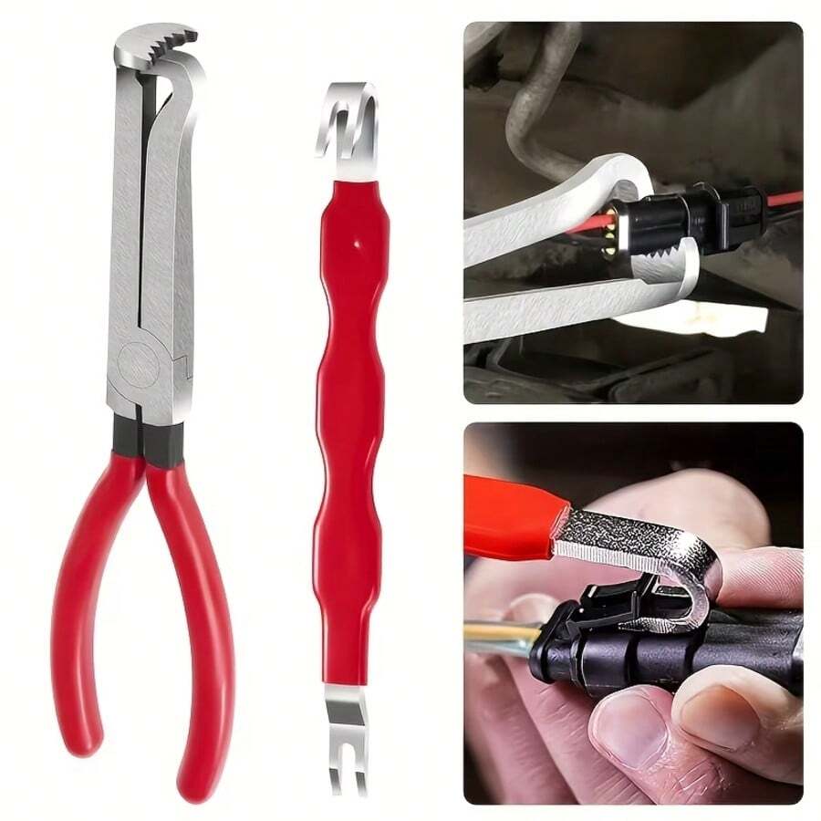 1 Set Electrical Connector Removal Tool 8.26inch Electrical Long Disconnect Pliers,Commonly Used For Disassembling Automotive Terminals, Durable Tool For Repairing Automotive Wire Terminals,Electrical Pliers Wire Quick Disconnect,Plug Separator
