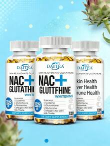 Daitea NAC & Glutathione Daily Supplement Capsules, 120 Count - 3bottel - View 1