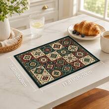 1pc Persian Style Absorbent Drying Mat, Kitchen Decor Coffee Machine Mat, Handmade Coffee Pot Drip Tray, Kitchen Floor Mat, Table Mat, Kitchen Countertop Dish Drying Mat, Breakfast Mat, Heat-Resistant Drip Tray With Non-Slip Backing, Diatomaceous Earth Drip Tray, Stain-Hiding, Super Absorbent Kitchen Drip Tray, Easy-To-Clean Dish Rack Mat, Perfect For Kitchen, Dining Table, Coffee Shop, Bar, Holiday, Party, Home Decor, Holiday Gift - Multicolor - View 16