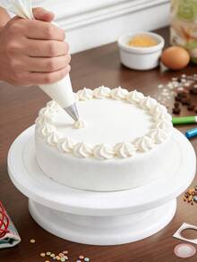 1 Stück 360° drehbarer Kuchendrehteller - langanhaltend Backwerkzeug für stabile Rotation | essenzielles Backwerkzeug für Kuchen, Cupcakes und Gebäck, perfekt für Heimbacken und Partydekoration, Tortendekorationszubehör und Tortenständer zum Dekorieren - Verschiedenfarbig - Übersicht 13