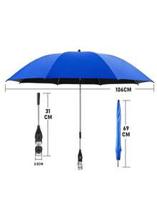 With Clips - Open Diameter Is 106cm. This Is A Clip-Type Sunshade Umbrella Suitable For Camping, Fishing, And Outdoor Chairs - Provides UV Protection - Very Suitable For Beaches, Courtyards, Stadiums, Campers, Fishermen, And Beach Enthusiasts - A - View 11