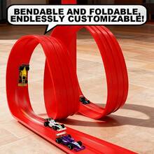 Dual Track Racing Toy (4m Long), New DIY Dual Track Racing Set With Soft Track, Children's Racing Car, Visual And Hands-On Brain Development, Birthday Gift, Christmas Gift, Boys And Girls Early Education STEM Toy, Halloween And Christmas Gift - Multicolor - View 10