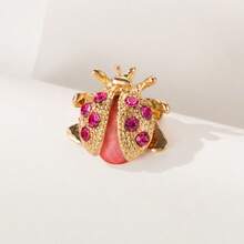 1pc-Cute Exquisite Zinc Alloy Ladybug Insect Animal Brooch Suitable For Daily Wear, Vacation, Clothing, Backpack, Hat Accessories, Holiday Gift - Ladybug Brooch - 6pcs - View 5
