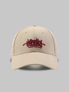 1 Gorra de béisbol unisex de moda con bordado de letras, gorra de béisbol retro ajustable, perfecta para actividades al aire libre, viajes y correr - multicolor - Ver 11