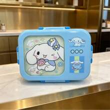 SANRIO 三麗鷗可愛分格便當盒/午餐盒,可微波,適合戶外使用,密封防漏且防交叉污染,便攜卡通風格附湯匙 - 彩色 - 查看 13
